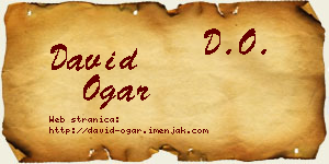 David Ogar vizit kartica